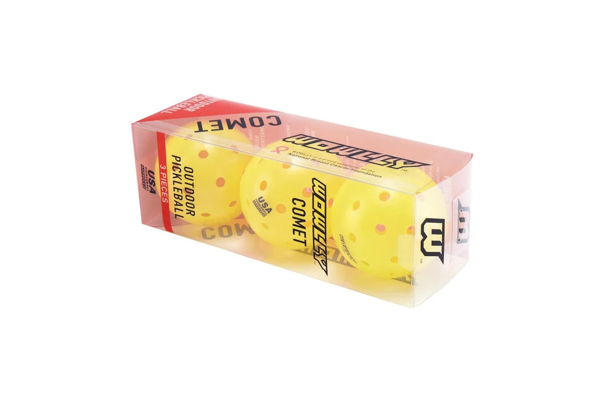 Wowlly Pickleball Balls for outdoor- Set of 3 balls (40 holes)